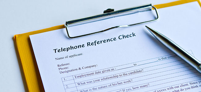 telephone reference check blog