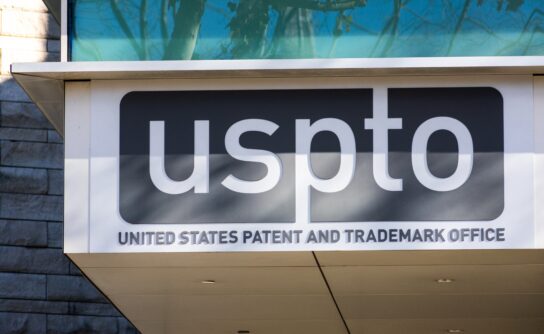 Uspto,Sign,On,The,Facade,Of,United,States,Patent,And