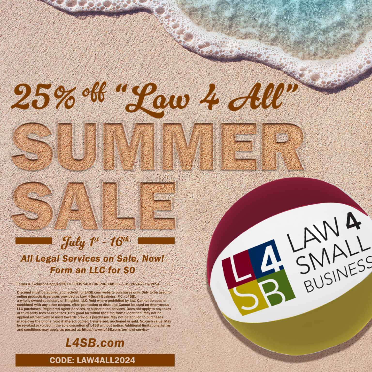 2024 Law 4 All Summer Sales Event Starts Now! - Law 4 Small Business (L4SB)